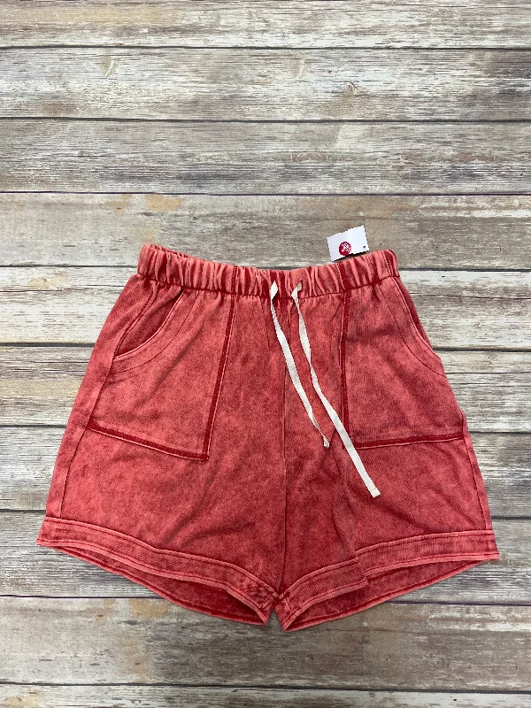 Cozy Dress Shorts By Zenana Outfitters In Red, Size: 1x