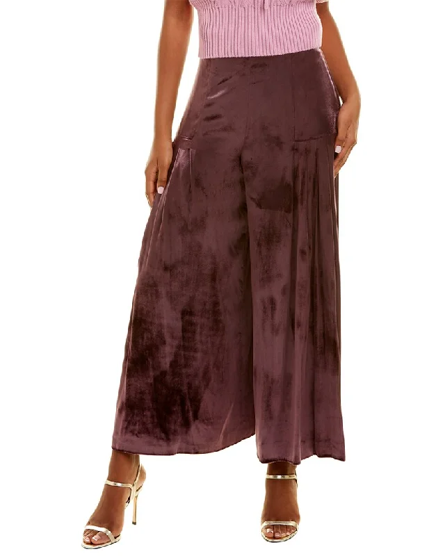 Classic Retro Temperley London Breeze Silk-Blend Trouser