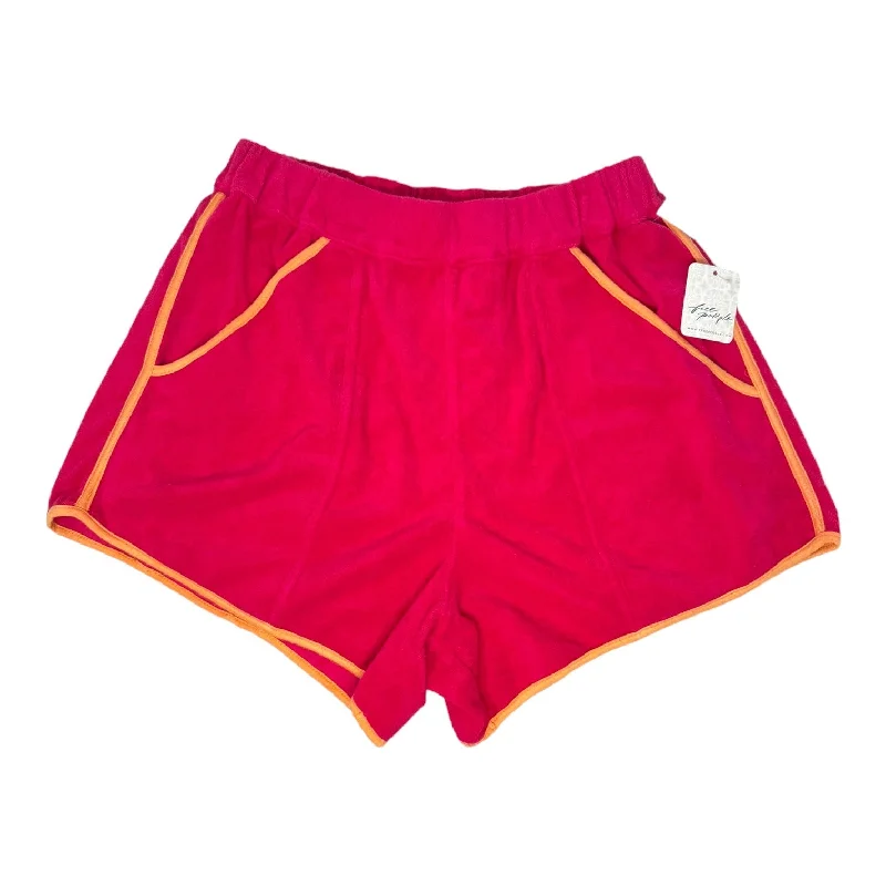 Soft Style Terry Shorts By Free People In Pink, Size: S