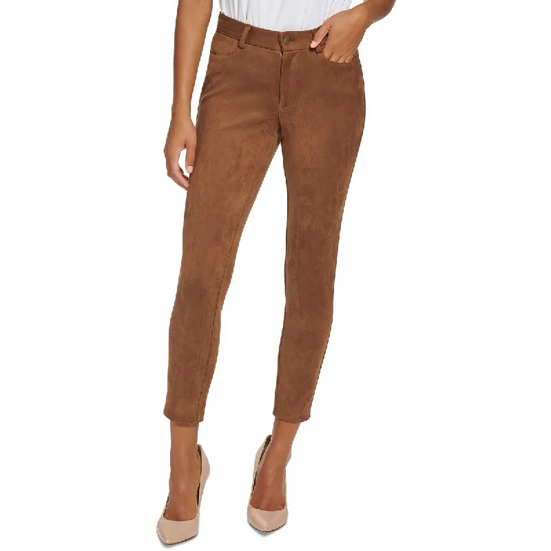 European And American Style Tommy Hilfiger Womens Faux Suede High Rise Ankle Pants