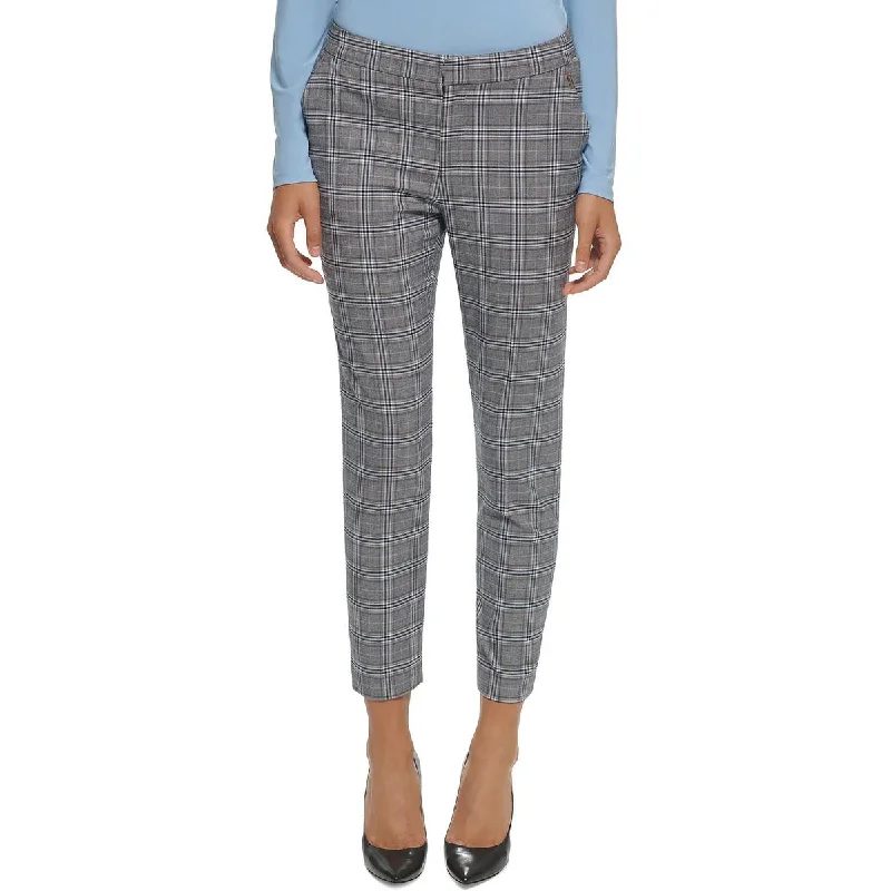 Sports Design Tommy Hilfiger Womens Plaid Straight Leg Ankle Pants