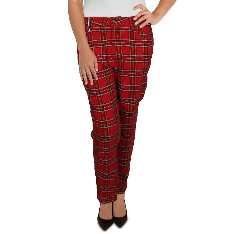 Unique Prints Tommy Hilfiger Womens Plus Plaid Stretch Skinny Pants
