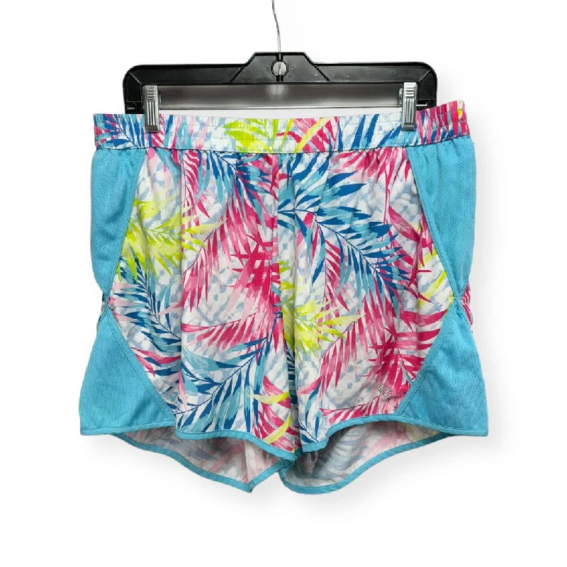 Cozy Essentials Tropical Print Athletic Shorts Zelos, Size 1x